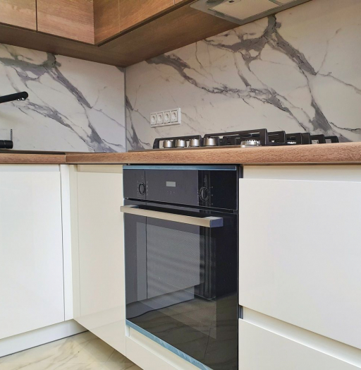 Белый кухонный гарнитур-Кухня МДФ в эмали «Модель 529»-фото7