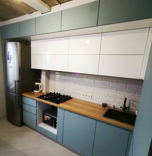 Встроенная кухня-Кухня МДФ в эмали «Модель 624»-фото4