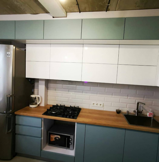 Встроенная кухня-Кухня МДФ в эмали «Модель 624»-фото4